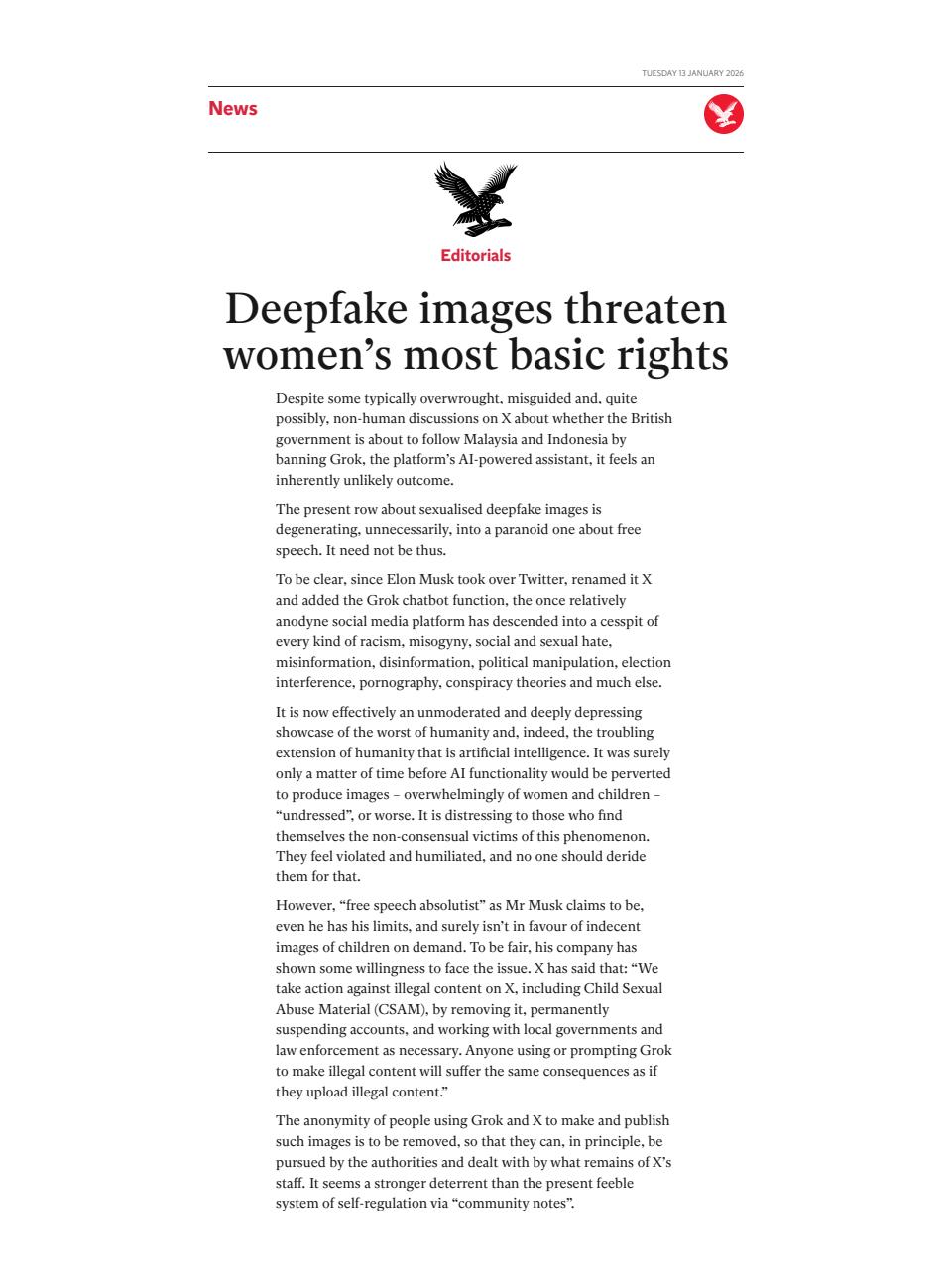 The Independent Daily Edition Newspaper Preview Pages