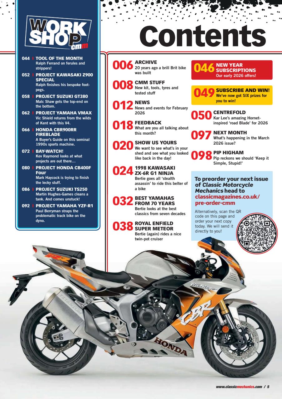 Classic Motorcycle Mechanics Preview Pages