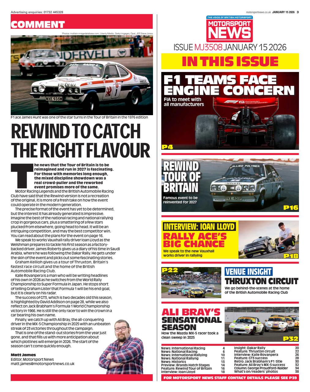 Motorsport News Preview Pages