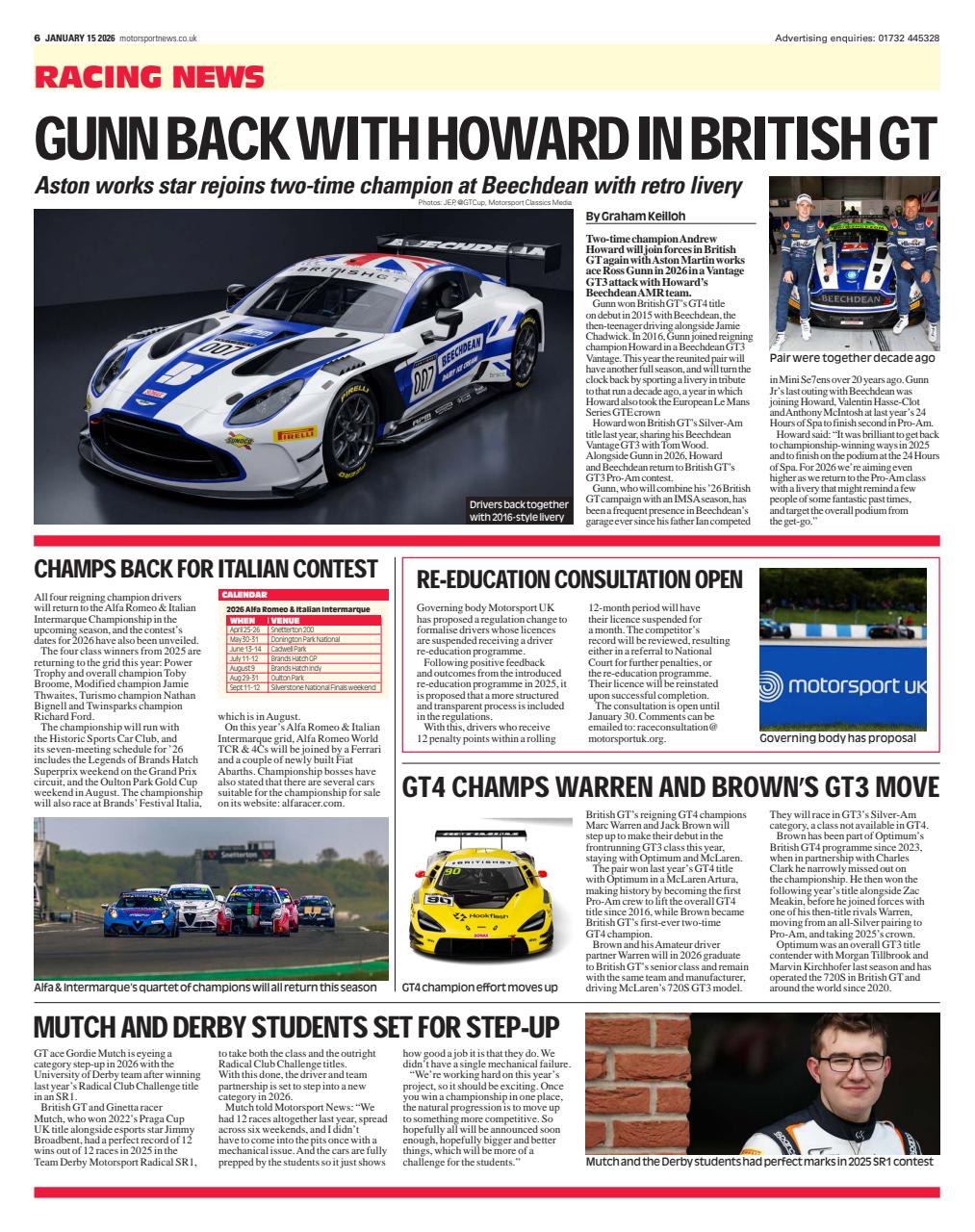 Motorsport News Preview Pages