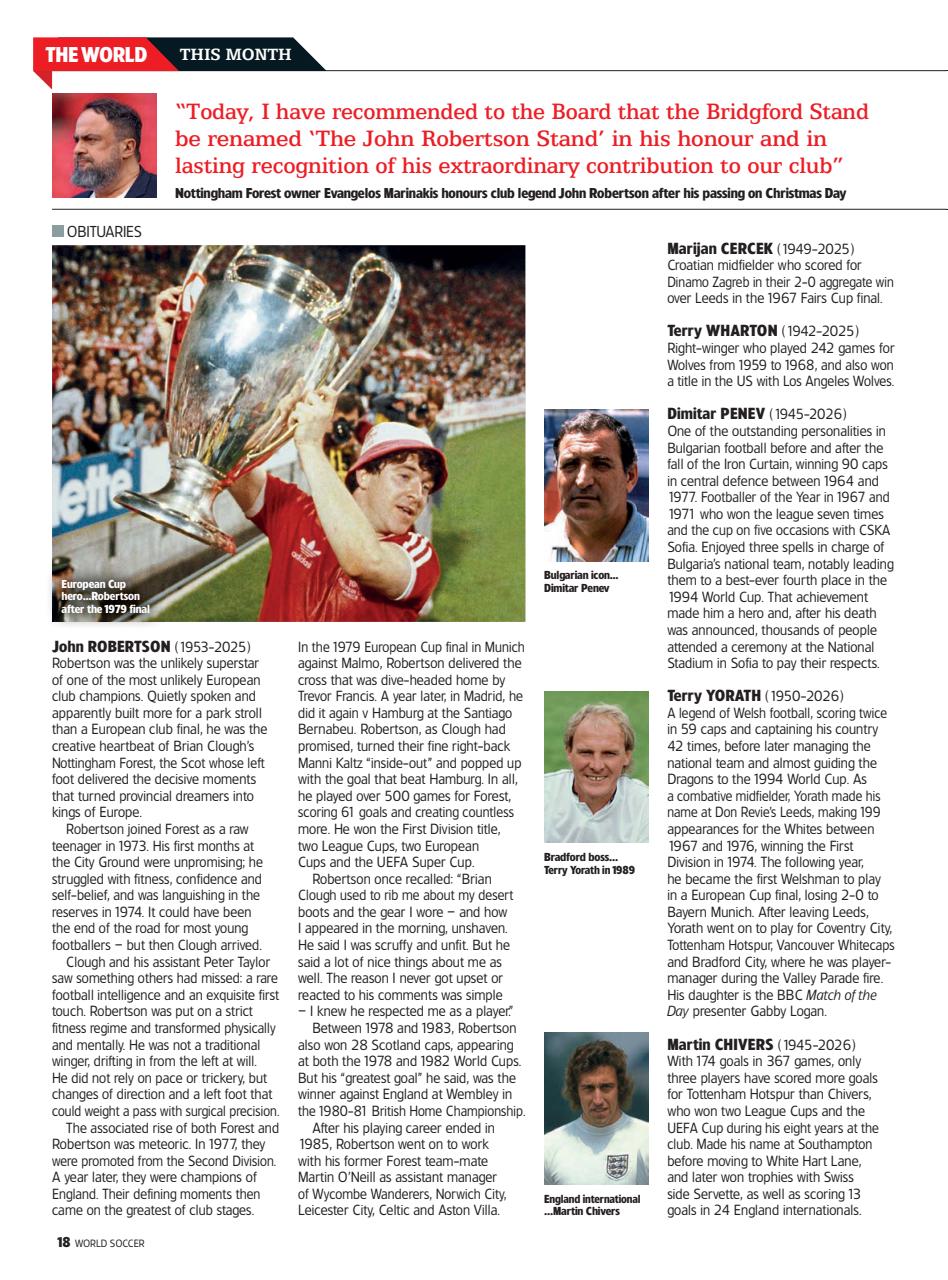 World Soccer Preview Pages