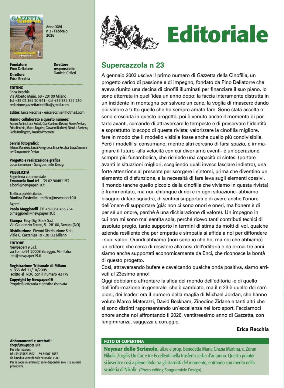 La Gazzetta Della Cinofilia Venatoria Preview Pages