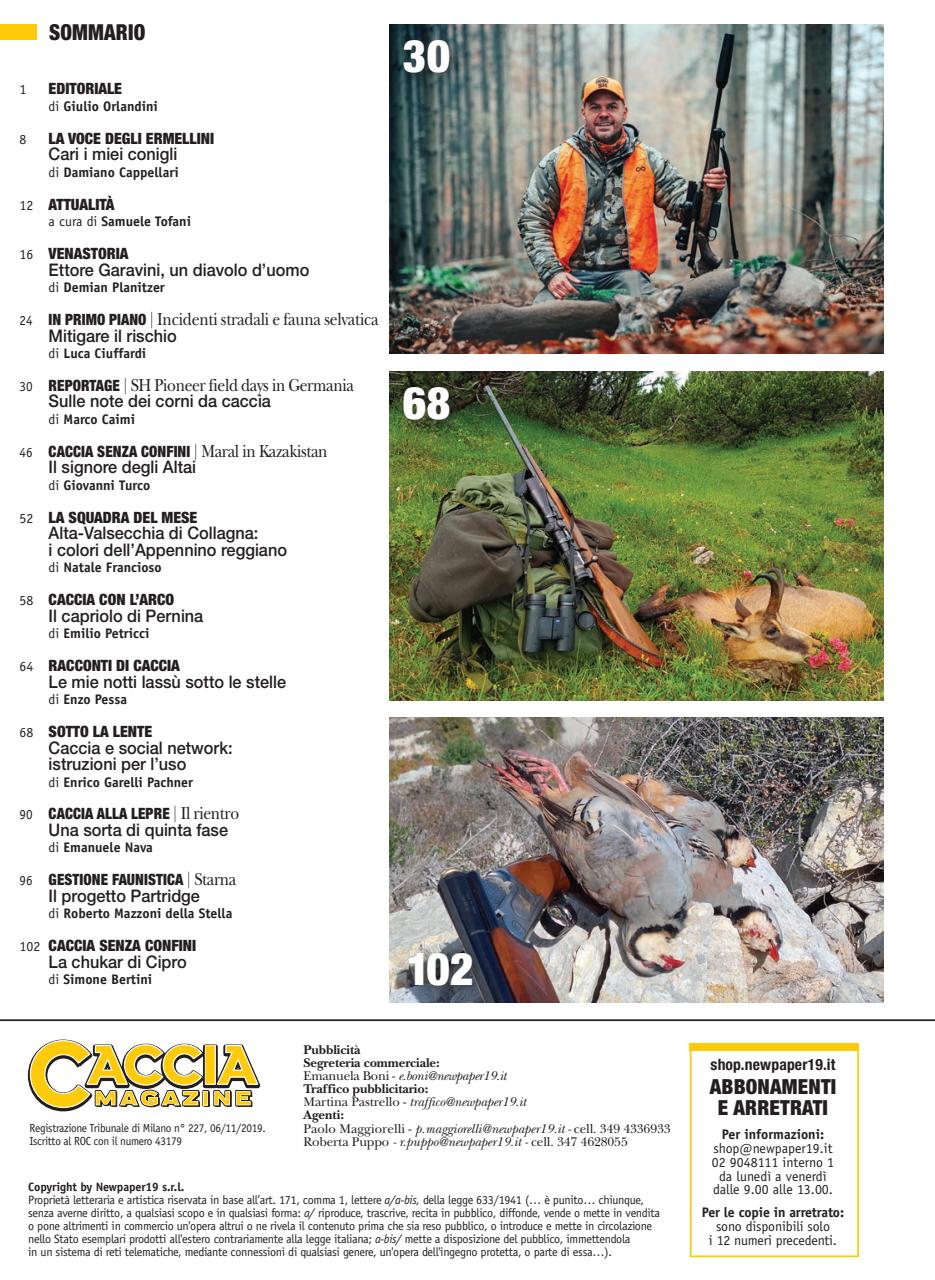 Caccia Magazine Preview Pages