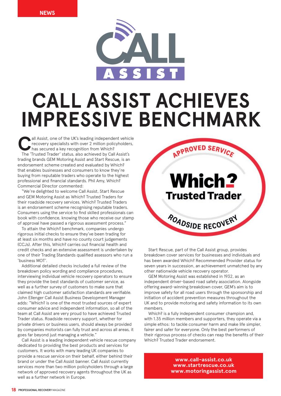 Professional Recovery Magazine Preview Pages