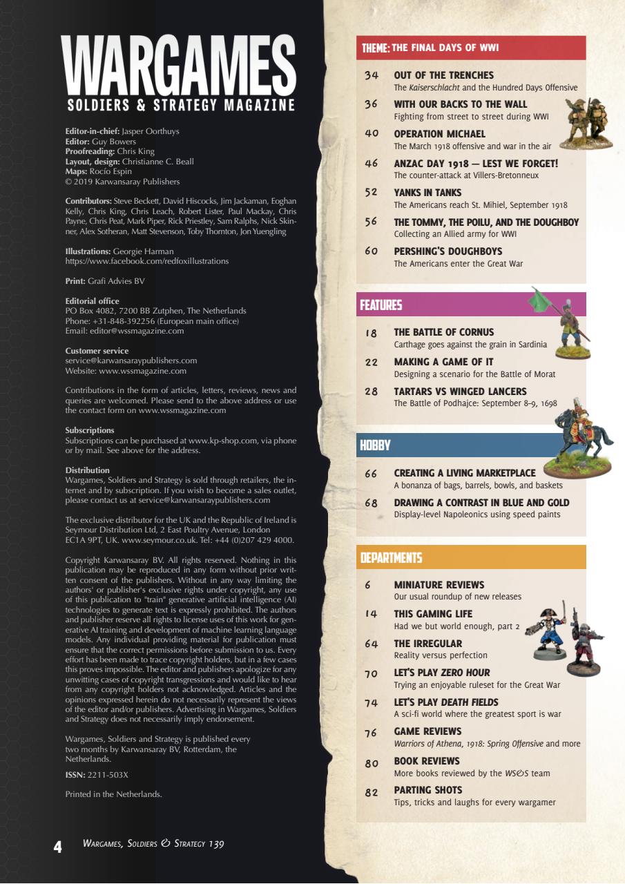 Wargames, Soldiers & Strategy Preview Pages
