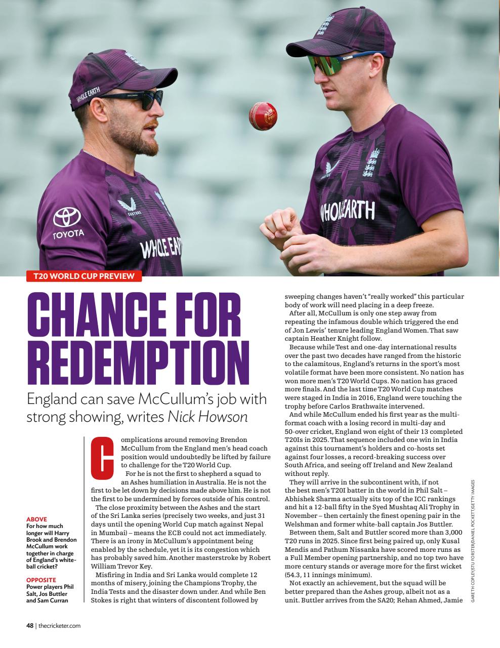 The Cricketer Magazine Preview Pages