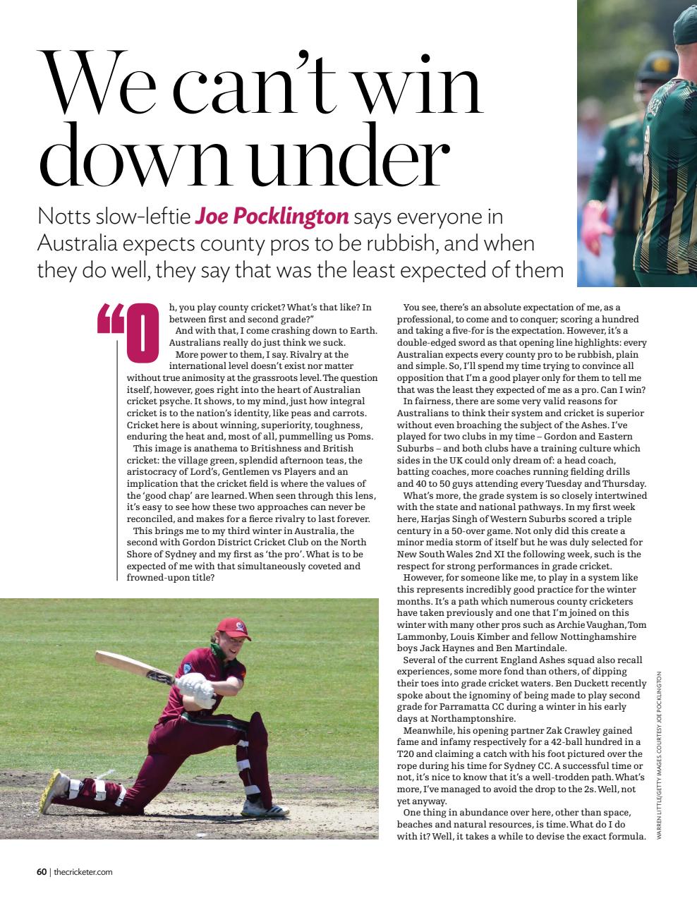 The Cricketer Magazine Preview Pages