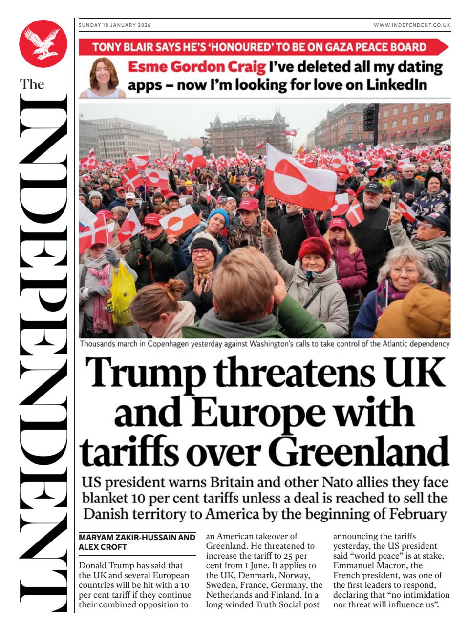 The Independent Daily Edition Newspaper Preview Pages
