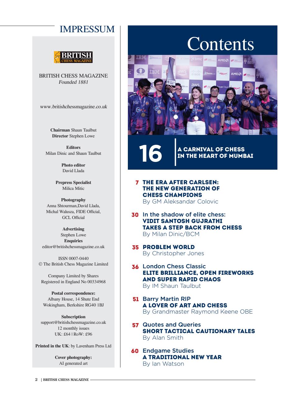 British Chess Magazine Preview Pages