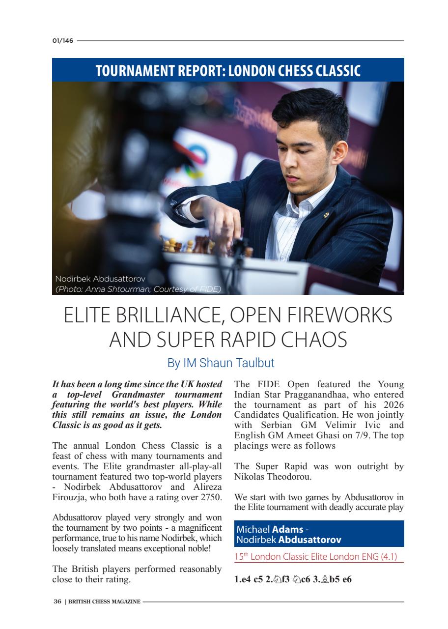 British Chess Magazine Preview Pages