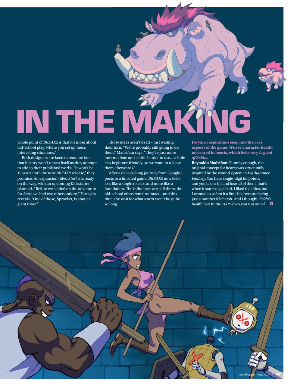 Tabletop Gaming Preview Pages