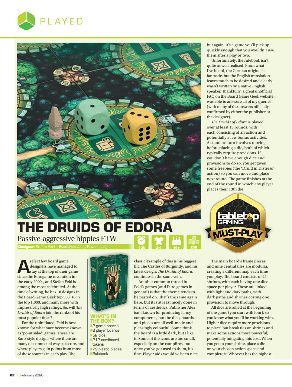 Tabletop Gaming Preview Pages