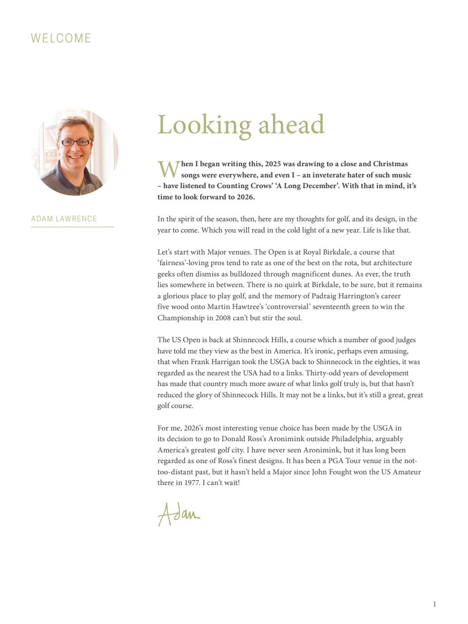 Golf Course Architecture Preview Pages