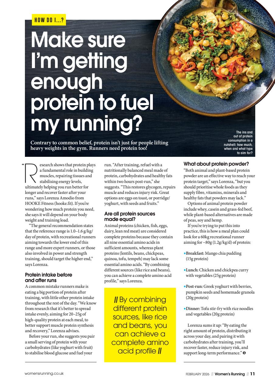 Women’s Running Preview Pages