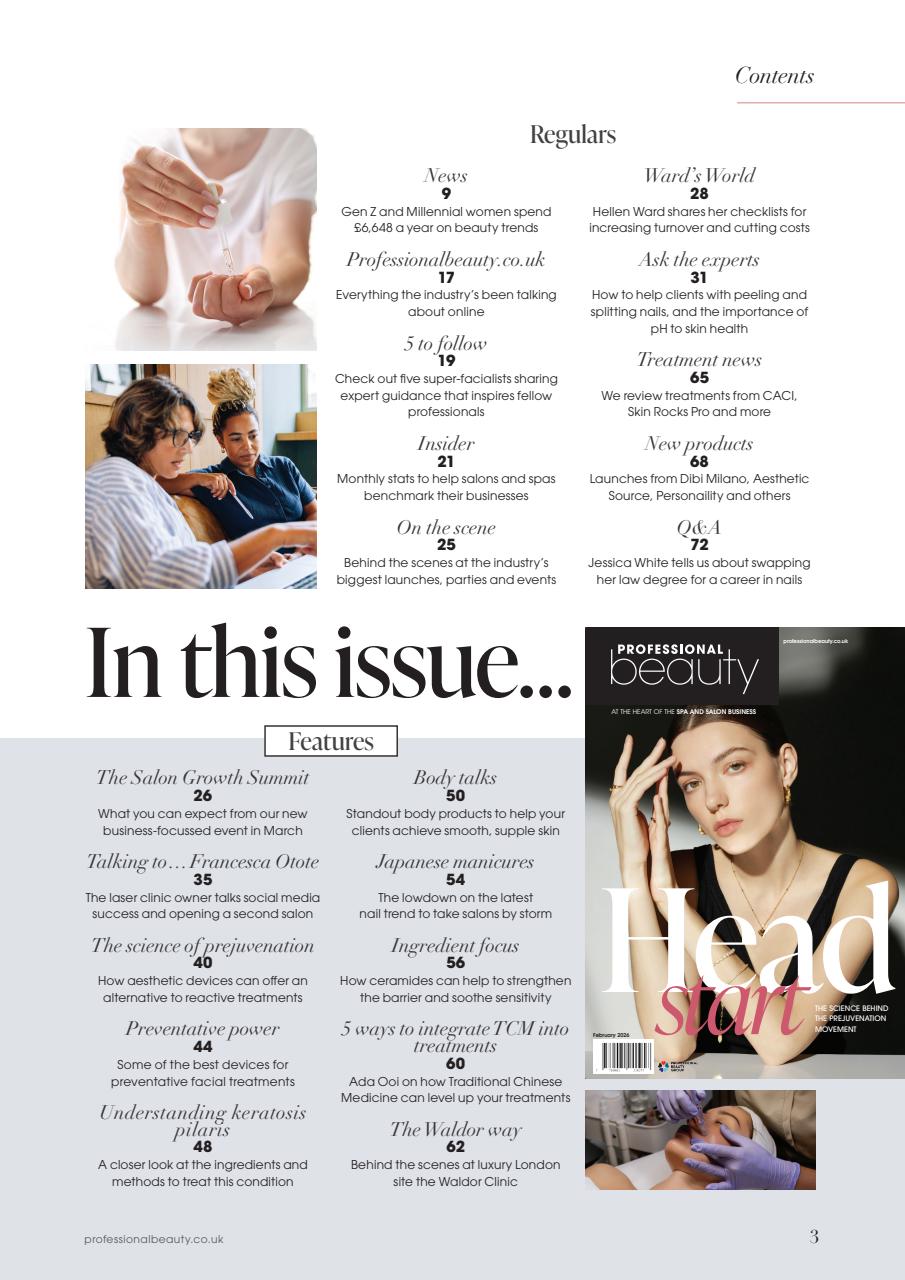 Professional Beauty Preview Pages