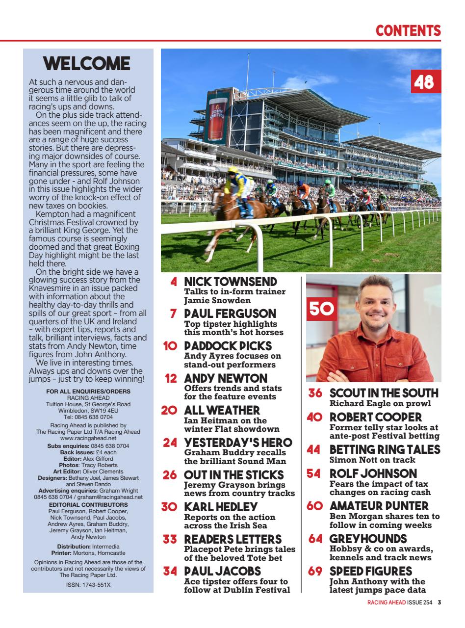 Racing Ahead Preview Pages