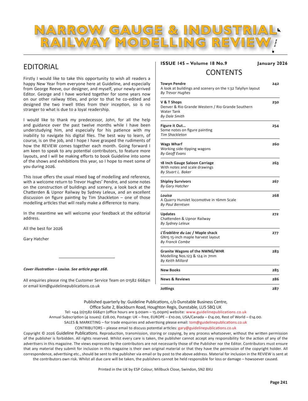 Narrow Gauge & Industrial Railway Modelling Review Preview Pages