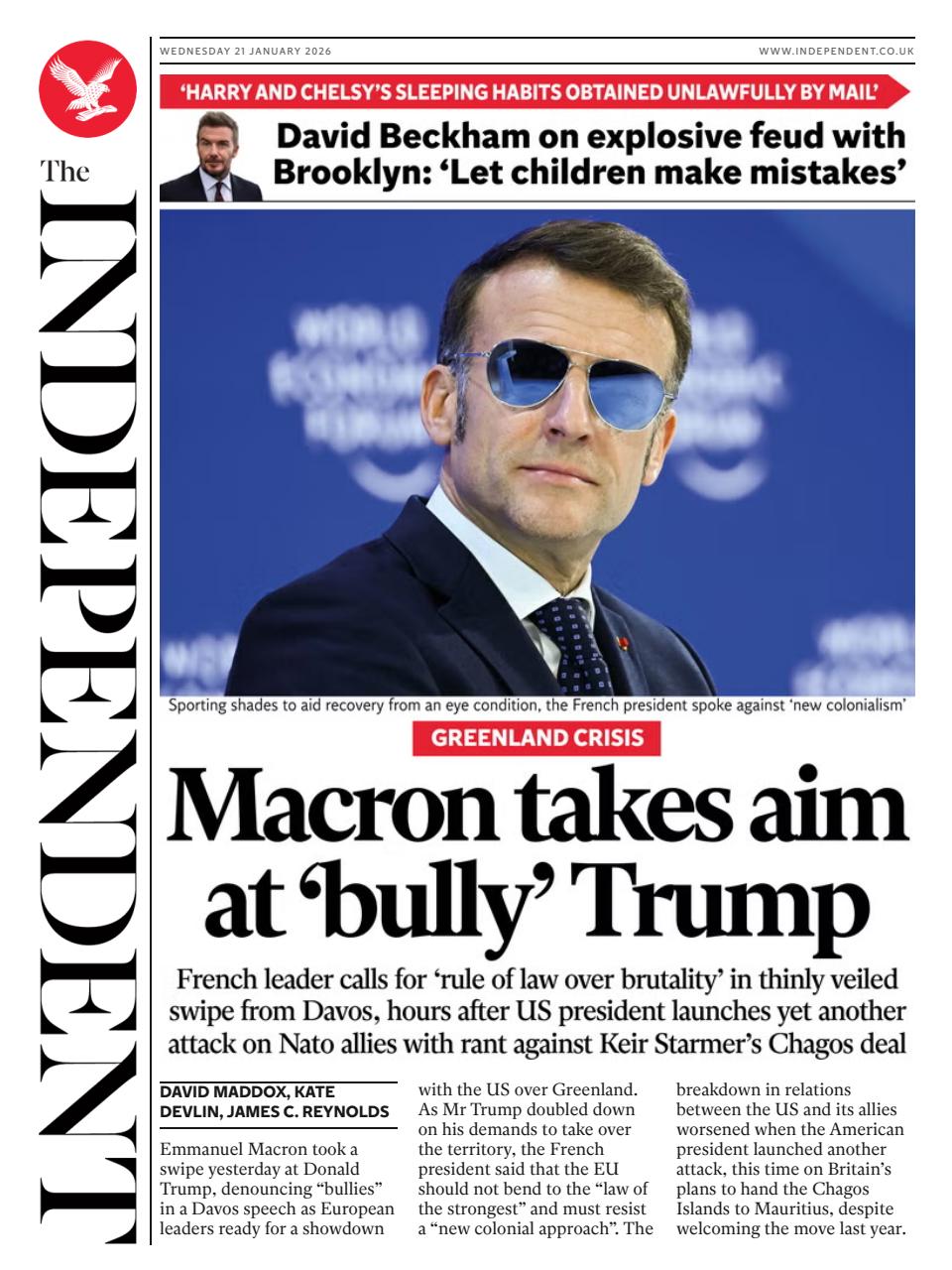 The Independent Daily Edition Newspaper Preview Pages
