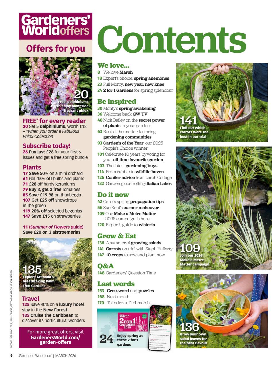 BBC Gardeners’ World Magazine Preview Pages