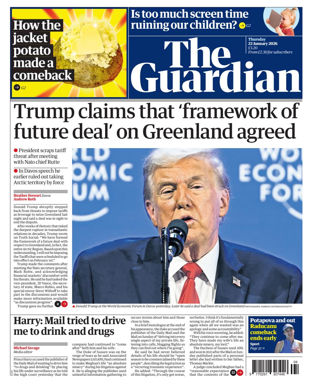 The Guardian Newspaper Preview Pages