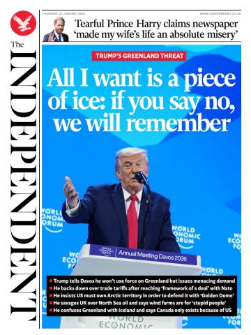 The Independent Daily Edition Newspaper issue Thursday, 22 January 2026