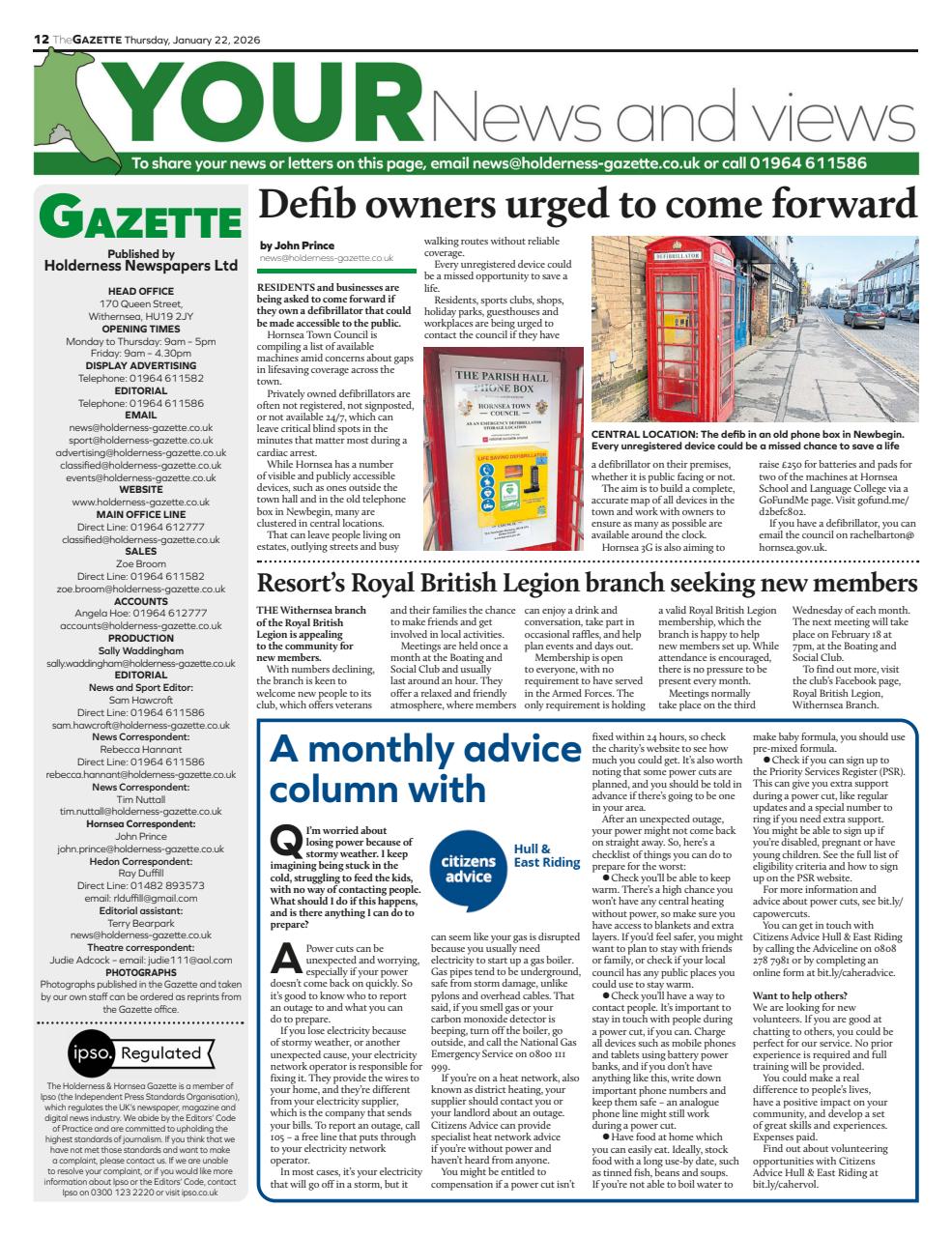 The Holderness & Hornsea Gazette Preview Pages