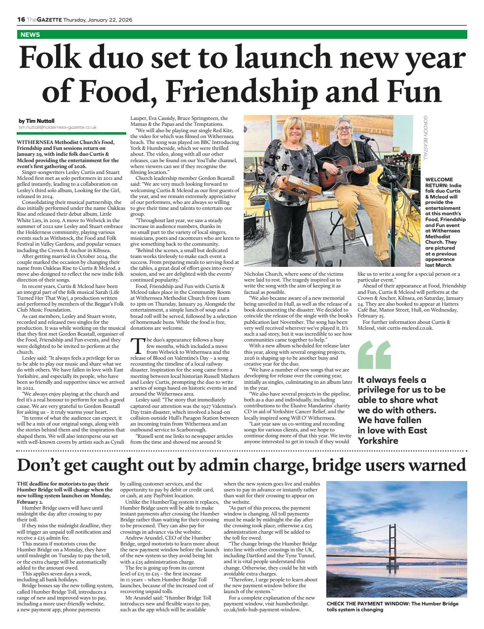 The Holderness & Hornsea Gazette Preview Pages