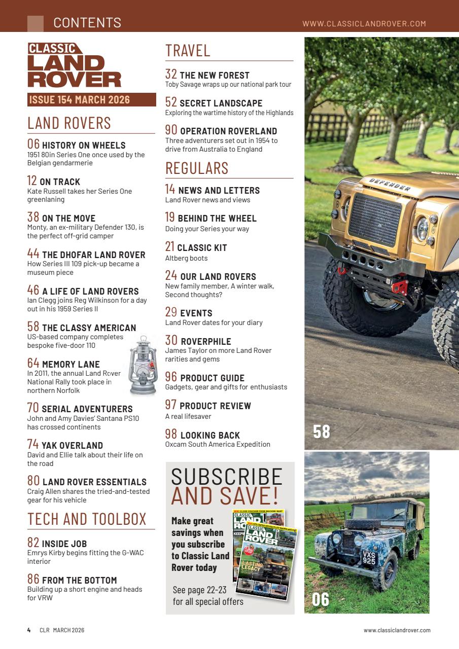 Classic Land Rover Magazine Preview Pages