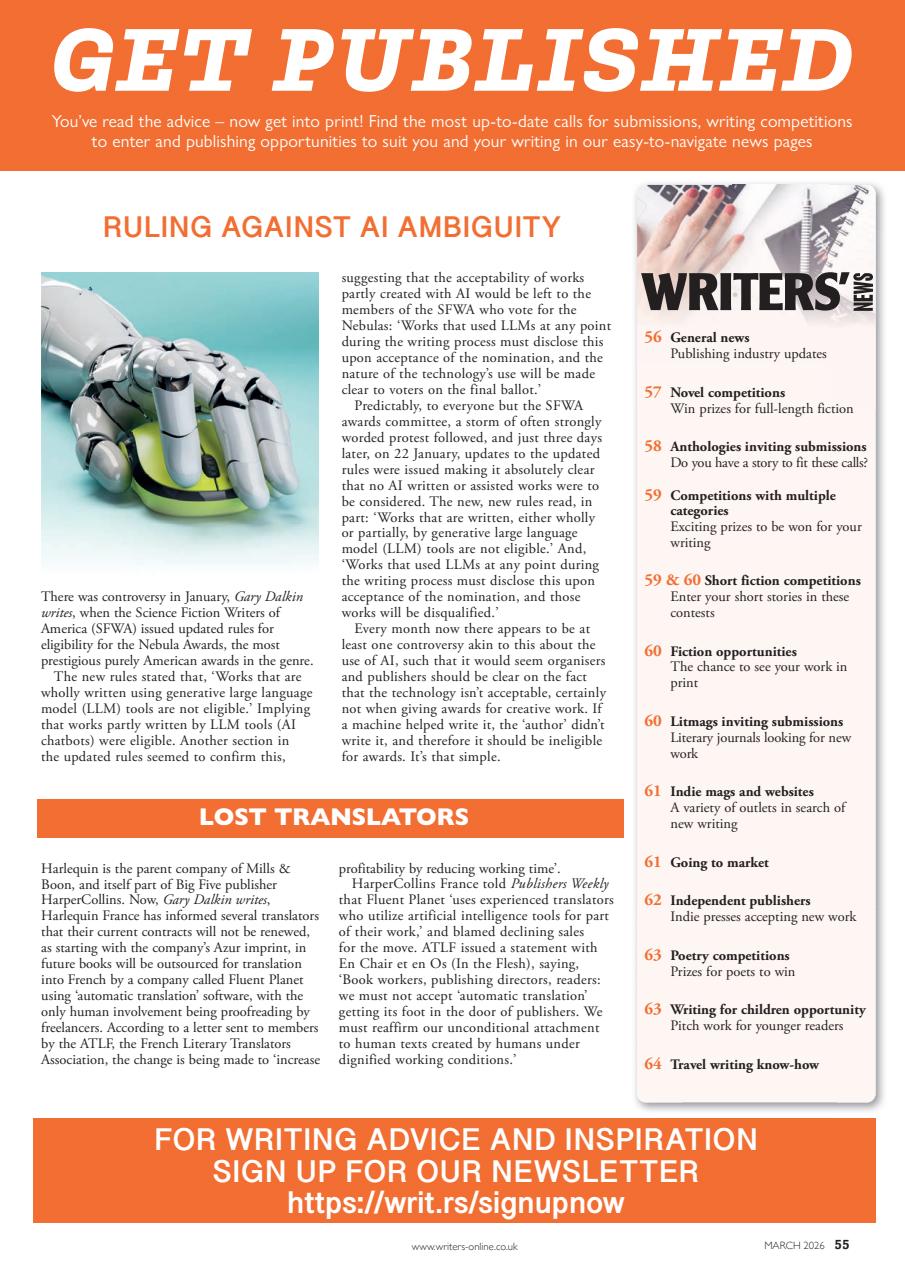 Writing Magazine Preview Pages