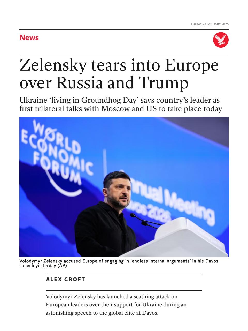 The Independent Daily Edition Newspaper Preview Pages