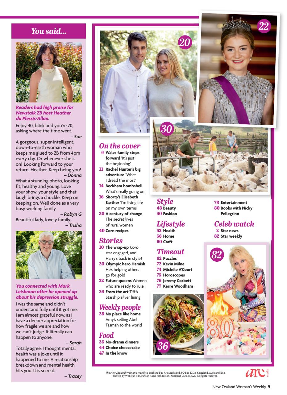 NZ Woman's Weekly Preview Pages