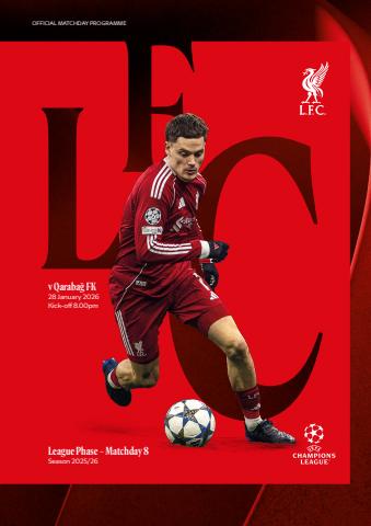 Liverpool FC Programmes issue vs Qarabag UCL 25/26
