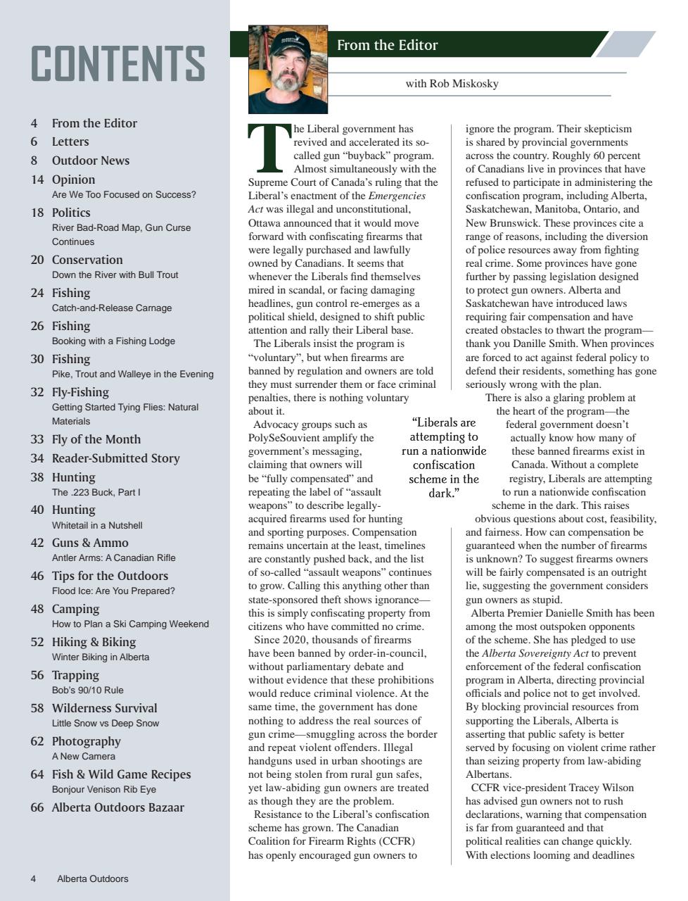 Alberta Outdoors Preview Pages