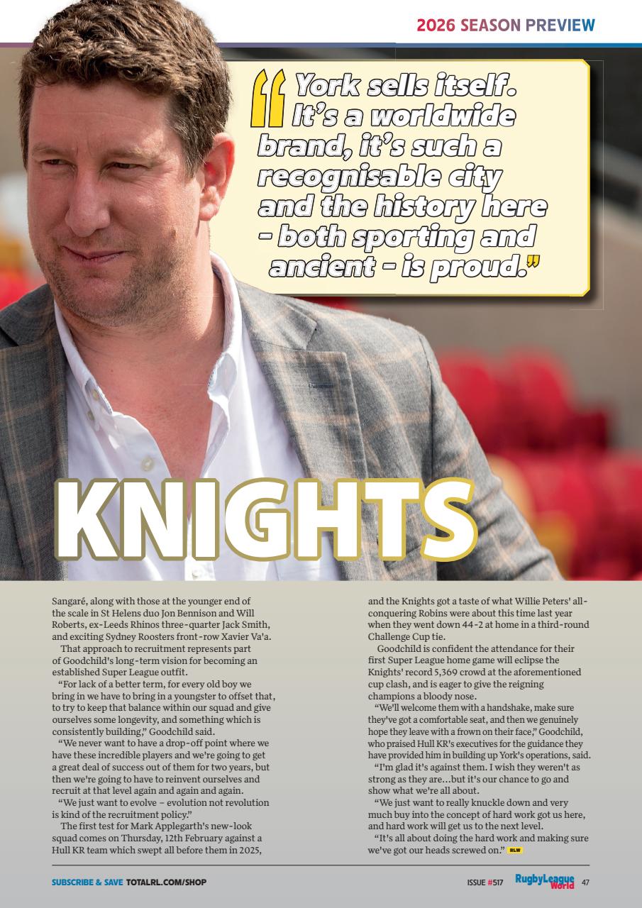 Rugby League World Preview Pages