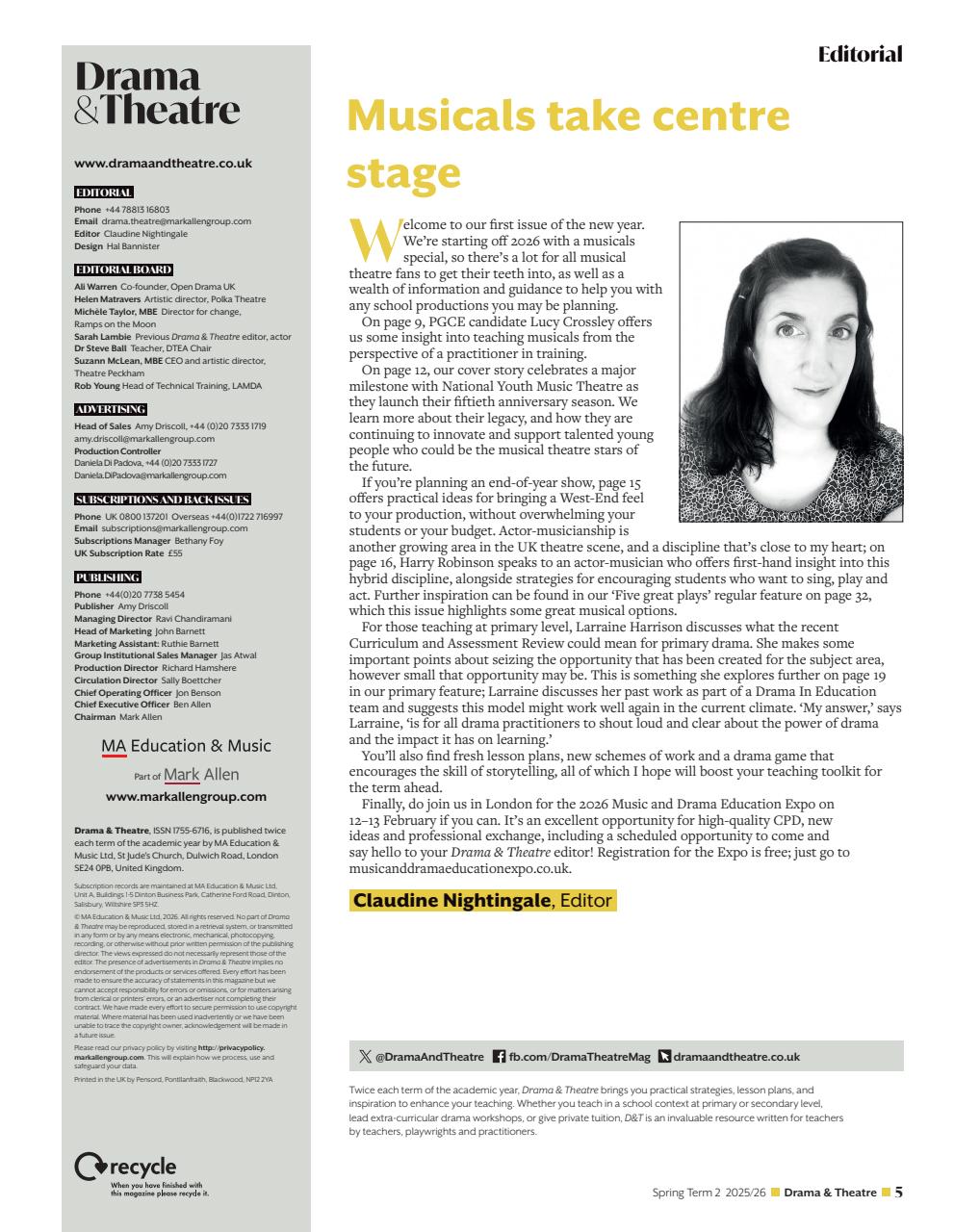 Drama and Theatre Preview Pages