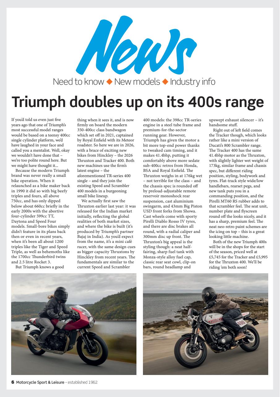 Motorcycle Sport & Leisure Preview Pages