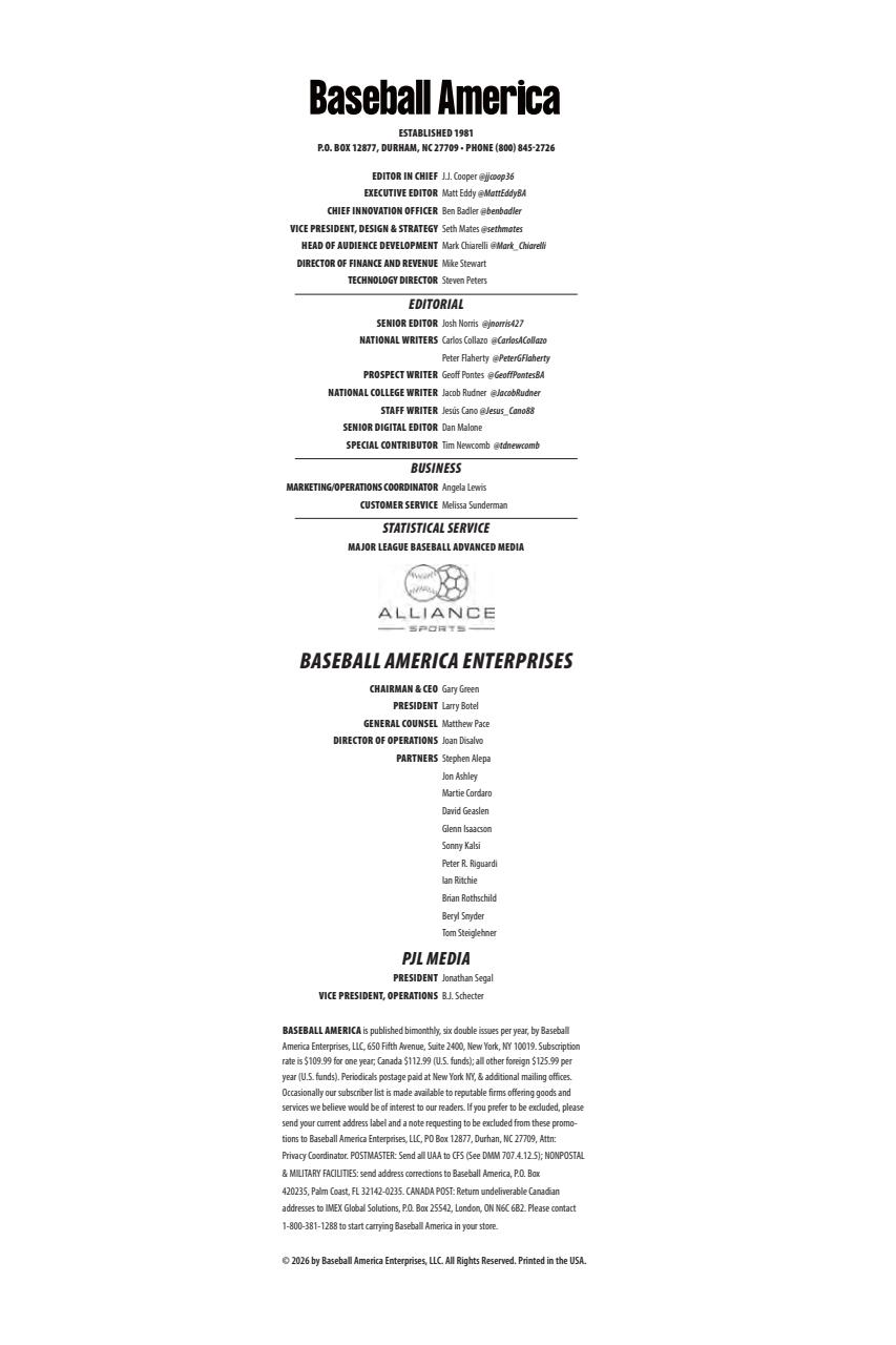 Baseball America Preview Pages