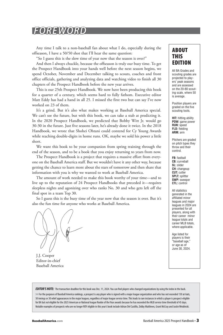 Baseball America Preview Pages