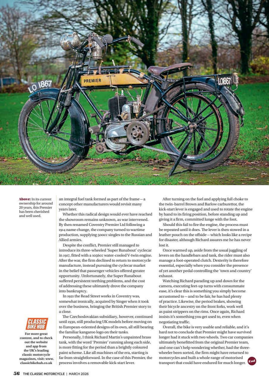 The Classic MotorCycle Preview Pages