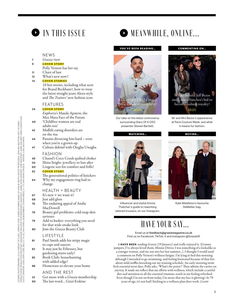 Grazia Preview Pages