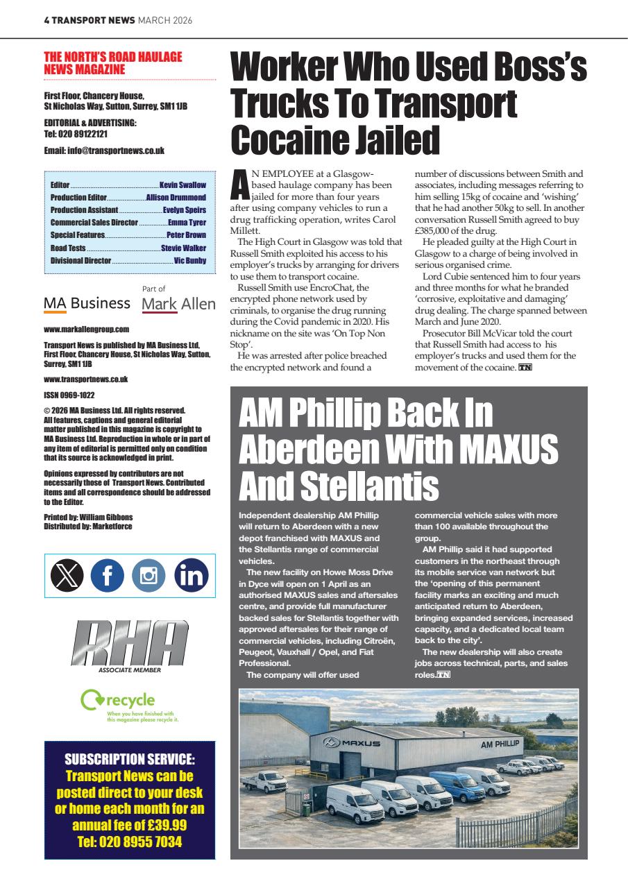 Transport News Preview Pages