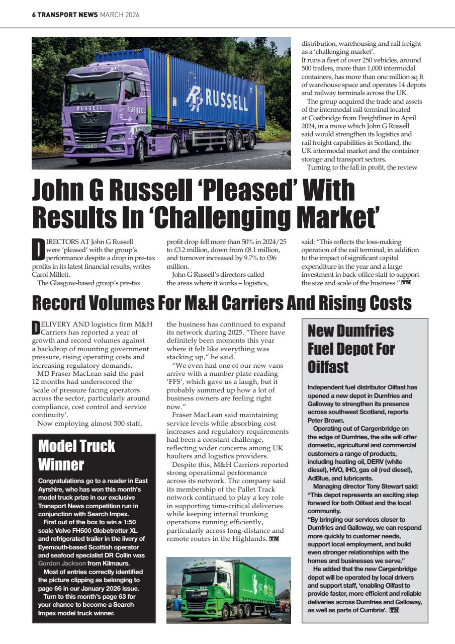Transport News Preview Pages