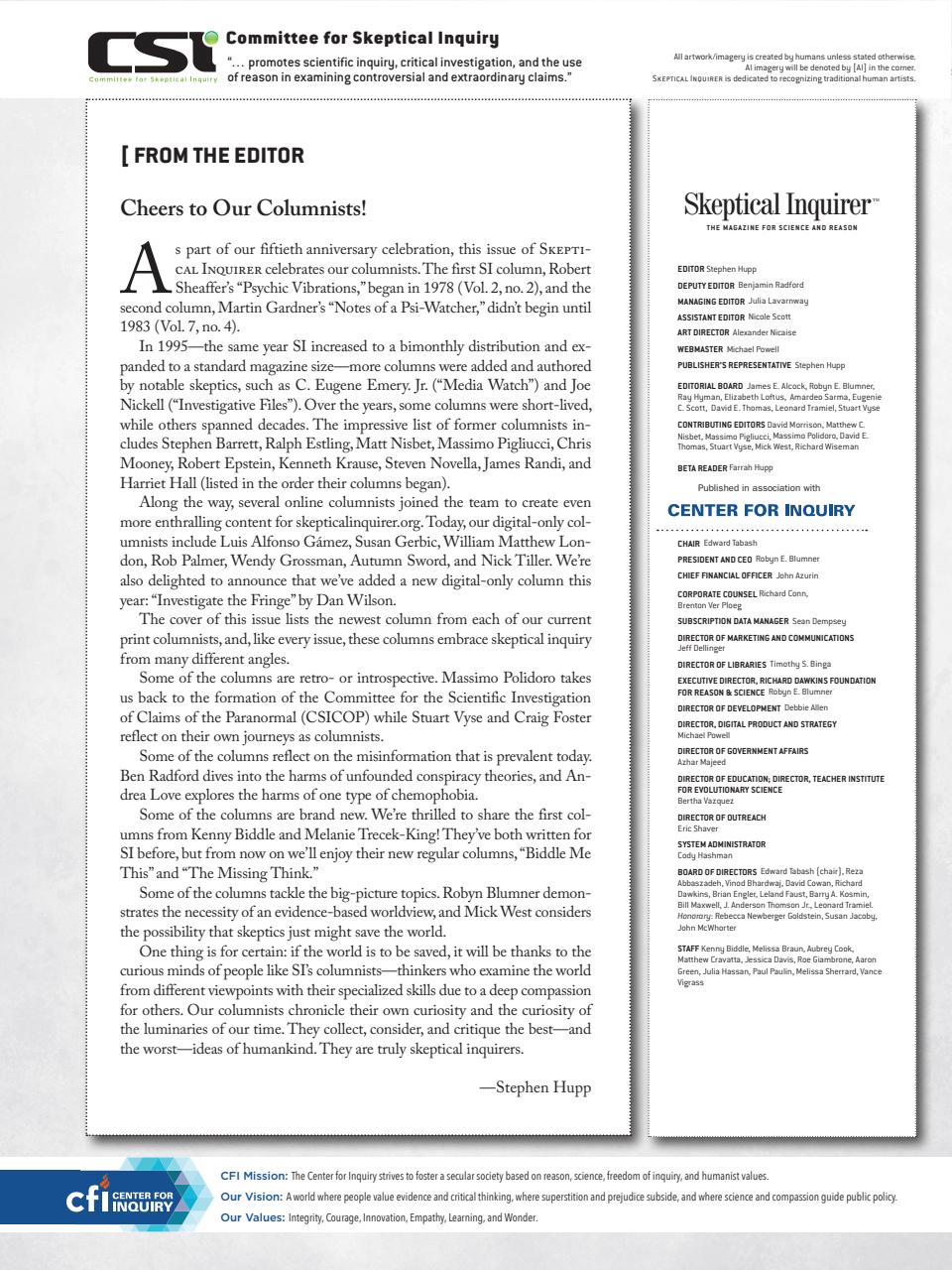 Skeptical Inquirer Preview Pages