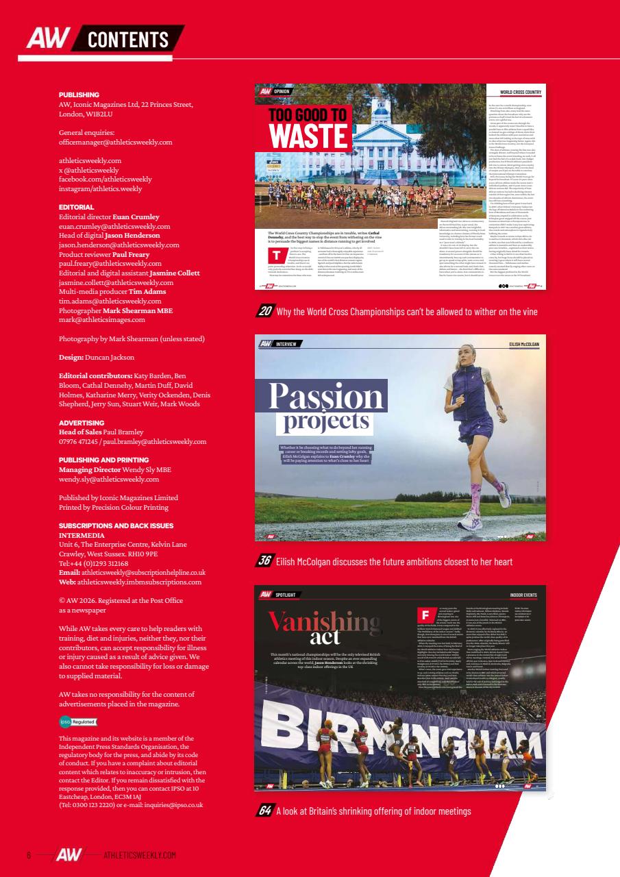 AW – Athletics Weekly Magazine Preview Pages