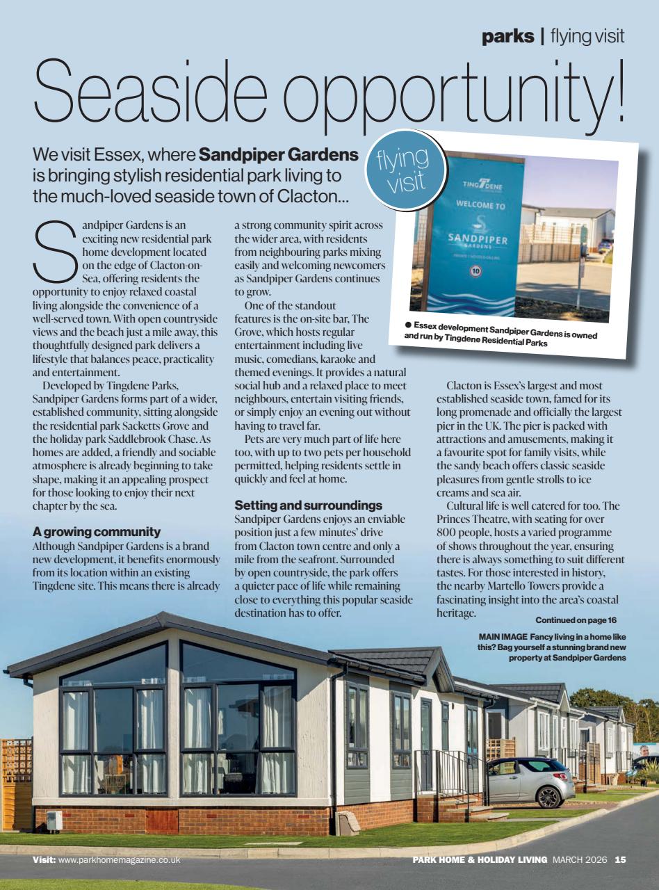 Park Home & Holiday Living Preview Pages