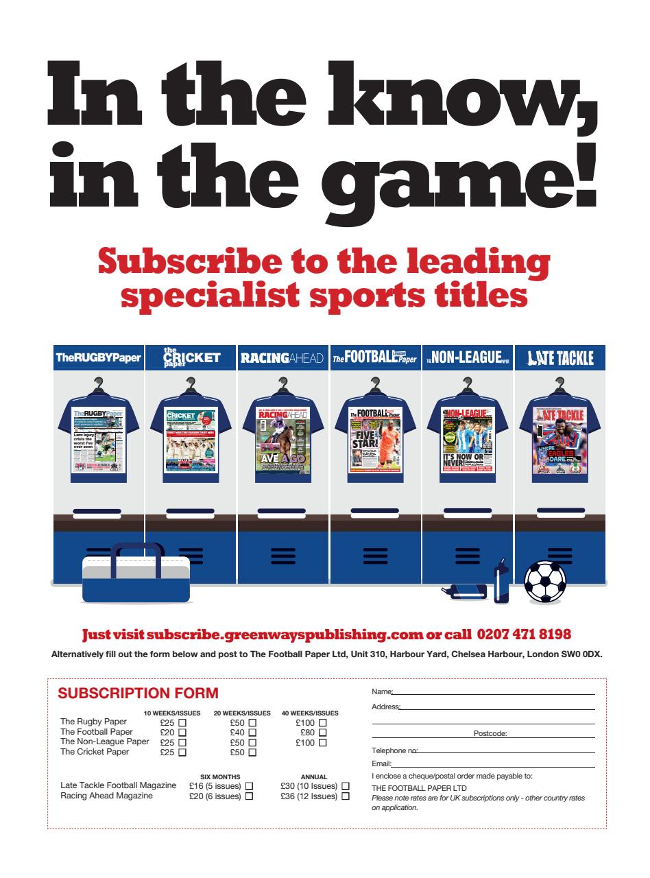 Late Tackle Football Magazine Preview Pages