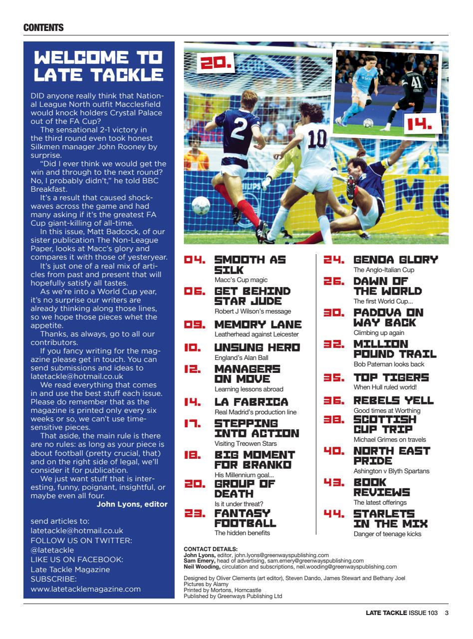 Late Tackle Football Magazine Preview Pages