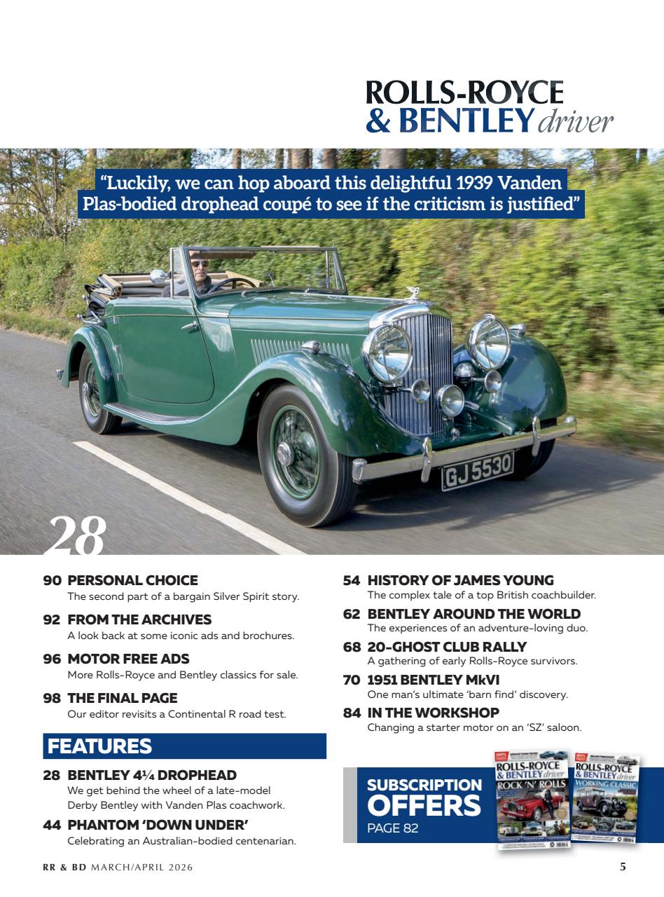 Rolls-Royce & Bentley Driver Preview Pages
