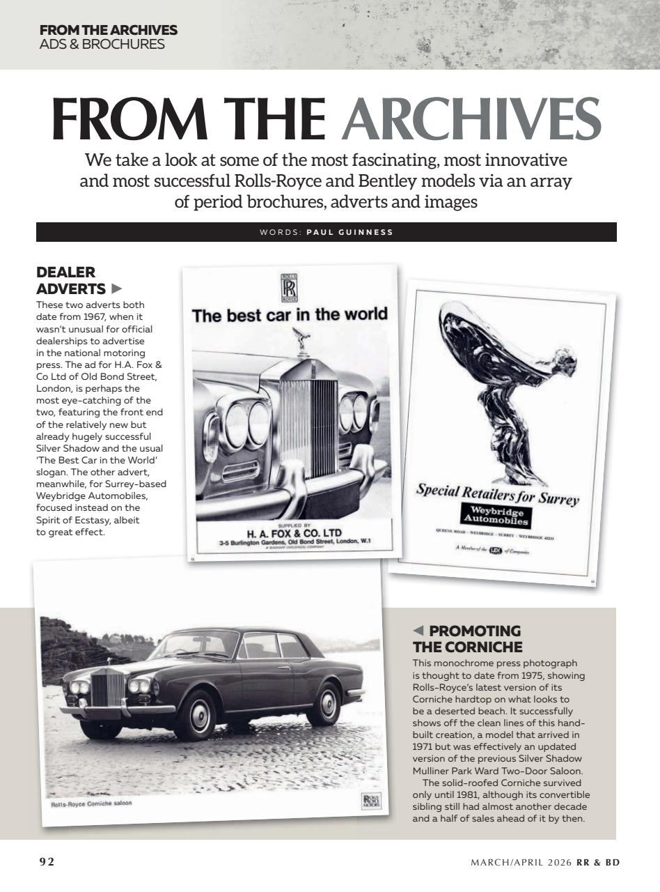 Rolls-Royce & Bentley Driver Preview Pages