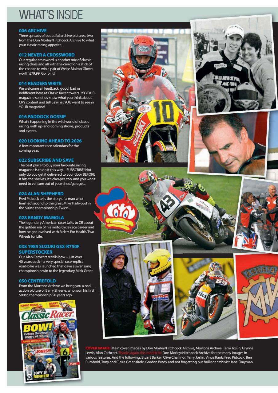 Classic Racer Preview Pages